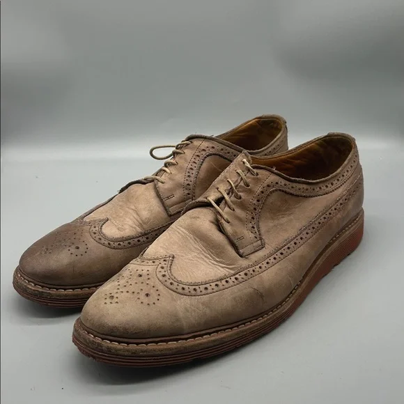 Allen Edmonds Shannon Drive Oxford Shoes Sz 15 D Longwing Tan Men's